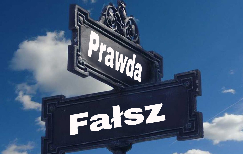 Drogowskaz pokazujący prawda i fałsz