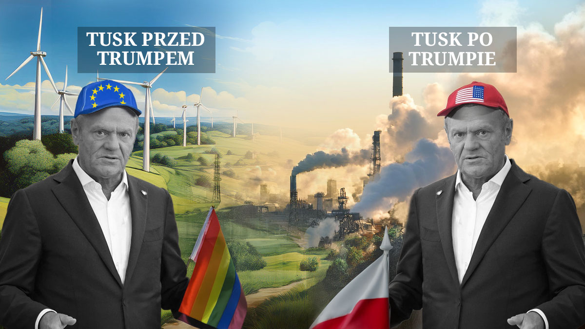 Tusk poglądy przed i po wyborach w usa